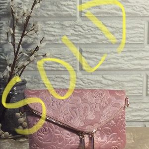 CHARMING CHARLIE Pink Plush MakeUp Bag/Wallet